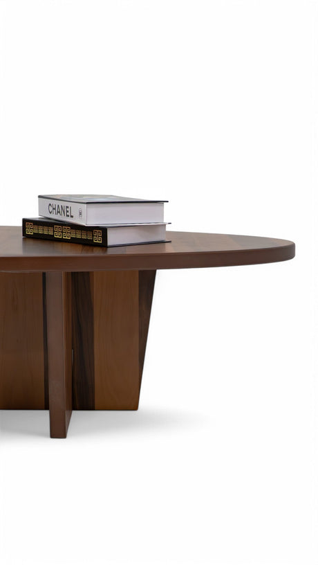Sasha Walnut Coffee Table from overhead angle