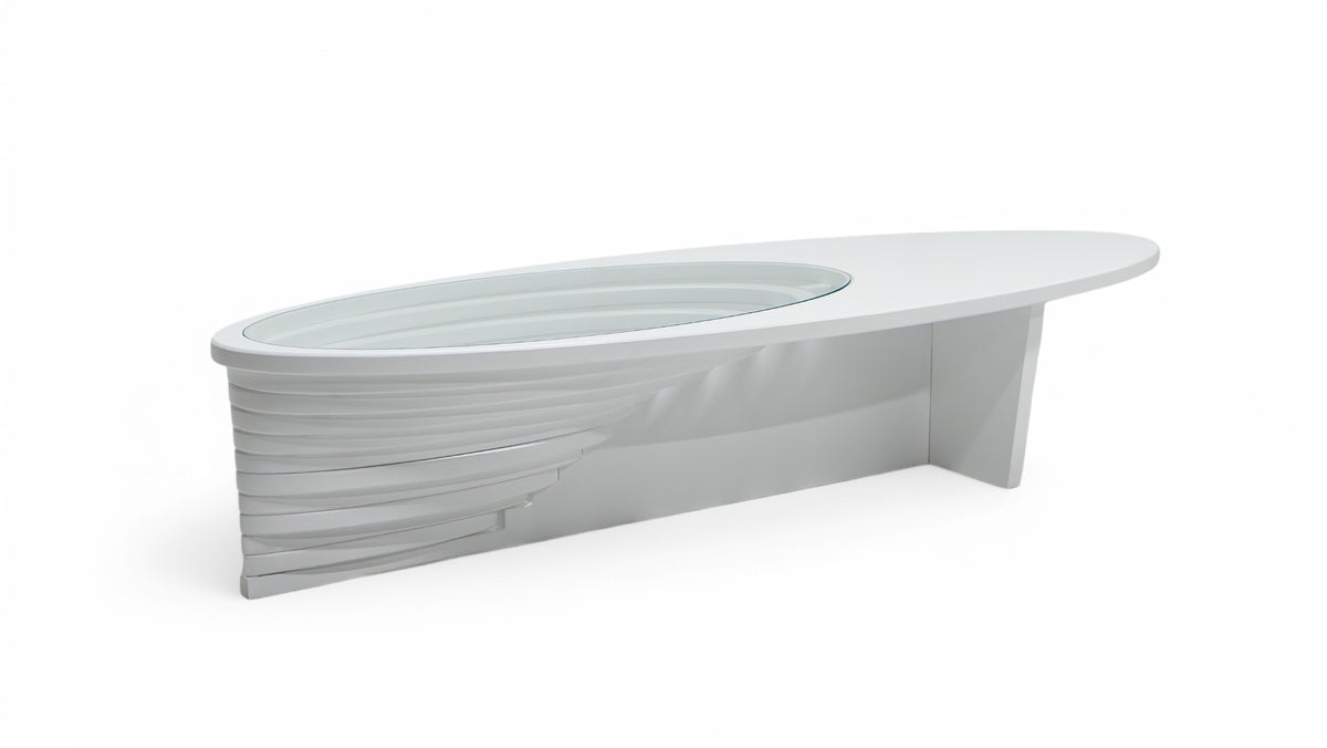 Sasha White Coffee Table contemporary living room