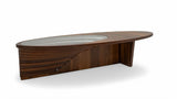 Sasha Walnut Coffee Table corner with visible grain
