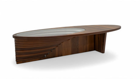 Sasha Walnut Coffee Table corner with visible grain