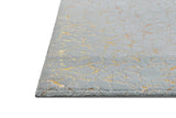 Top view of Rabbit Silver Gold rug with silver and gold tones