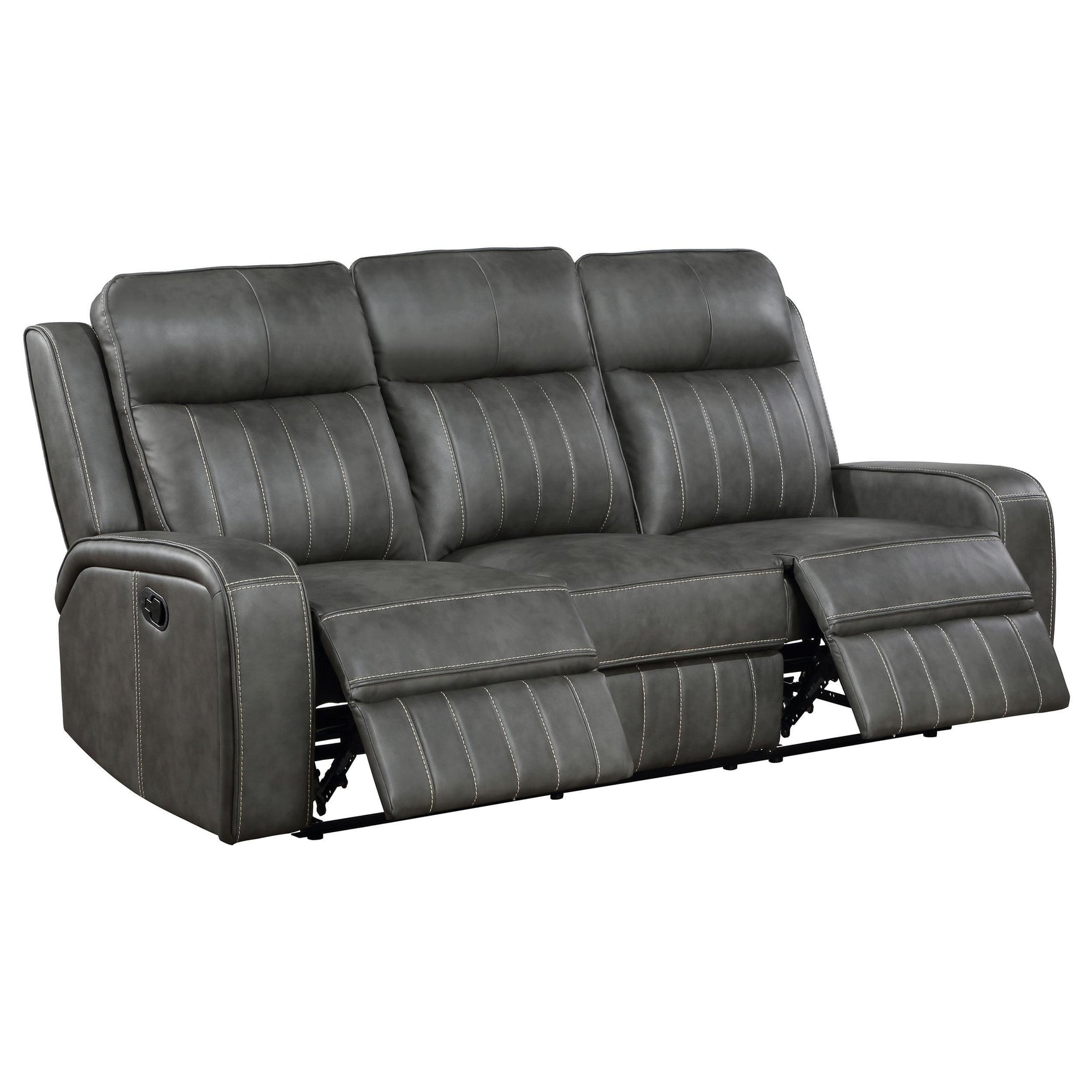 Raelynn sofa reclining position showcase