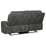 Seated area with pocket coil spring cushions on sofa