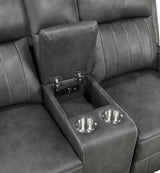 Full reclining position of Raelynn sofa