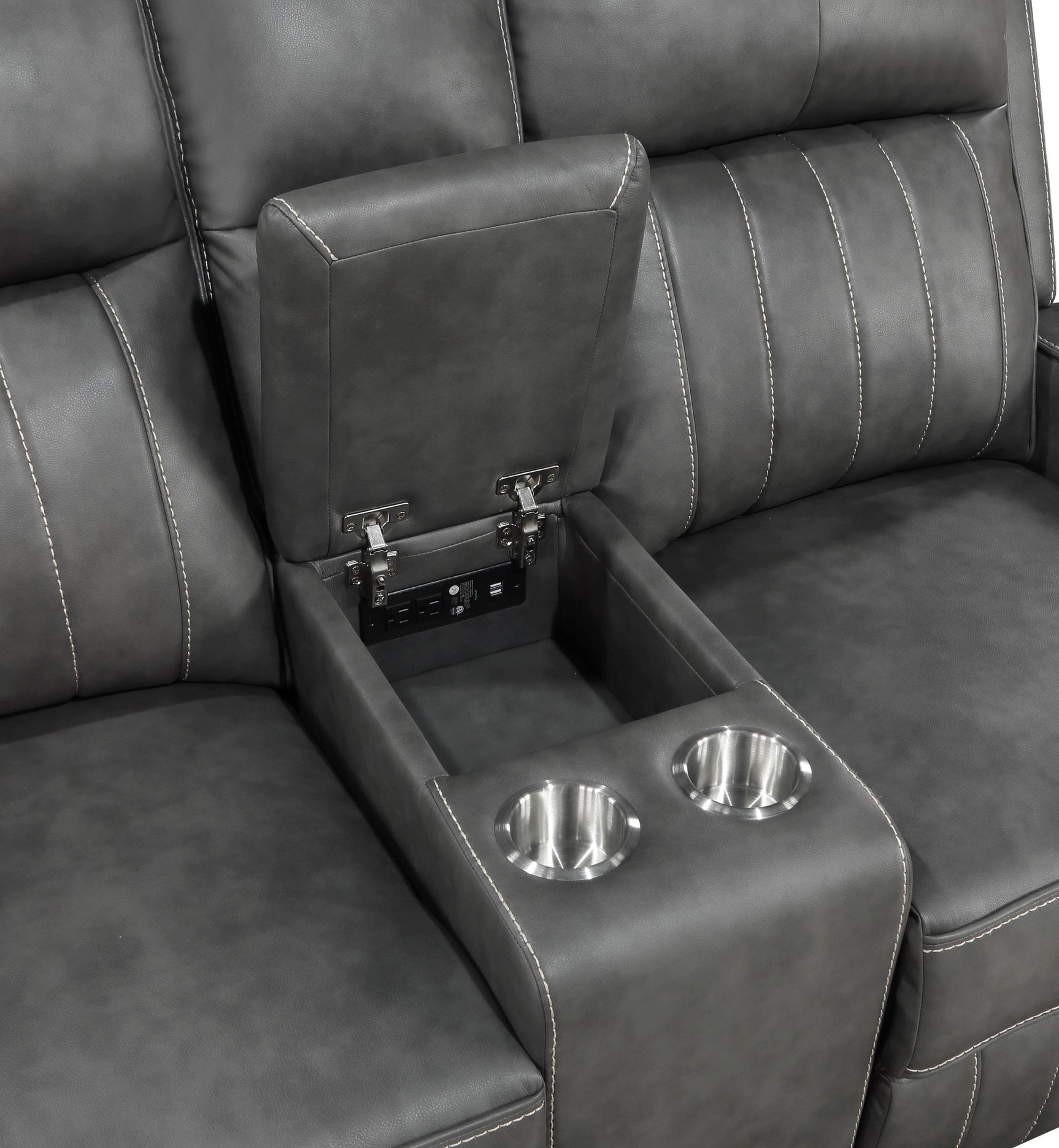 Full reclining position of Raelynn sofa