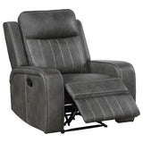 Loveseat with console open showing storage