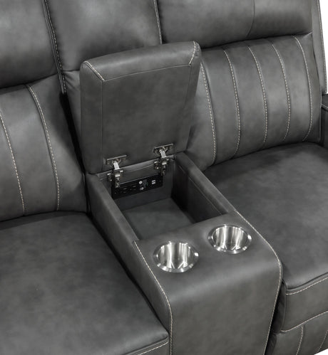 Manual recline lever on sofa arm