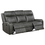 Raelynn recliner chair in grey leatherette