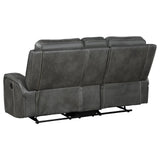 Flip-top center console open showing storage inside