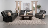 Full sofa length view in living room setting