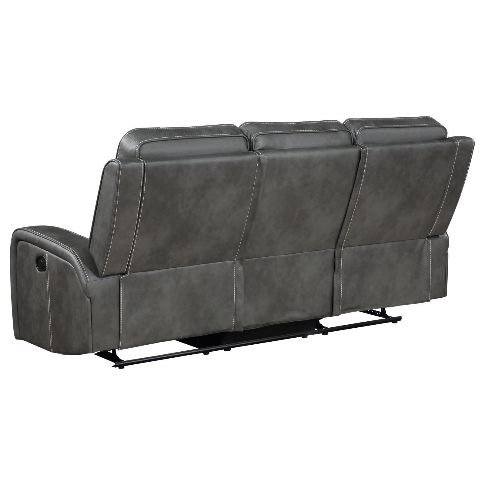 Attached cushions with ultra-plump headrests on Raelynn sofa