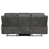 Manual recline lever on Raelynn motion sofa