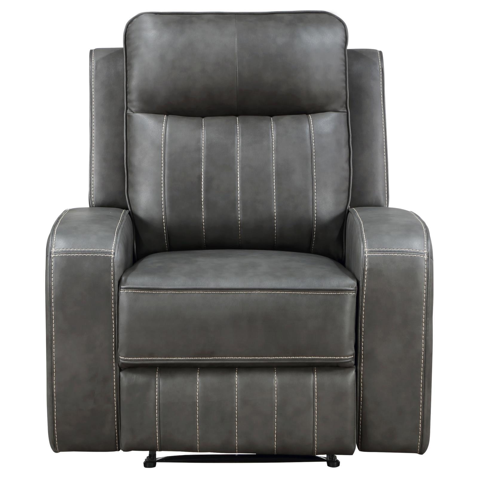 Raelynn Recliner vertical topstitching detail