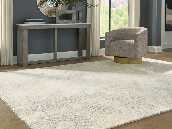 Raif Gray/White/Cream Extra Large Rug from Decor Furniture