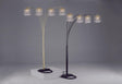 Rain Black Gold Pewter Majestic Modern Drop Arc Floor Lamp - Ella Furniture