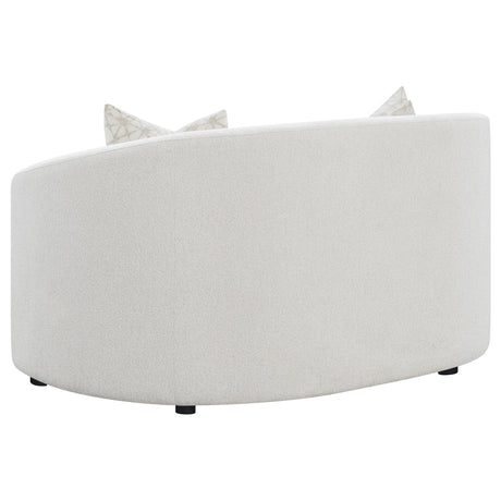 Main view of Rainn Sofa Set in Latte boucle upholstery