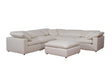 main view of Raleigh 6-Piece Boucle Upholstered Modular Sectional Ivory sectional sofa