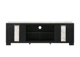 Rangley Black Modern Contemporary Solid Wood Marble 5-Drawers Chest - Ella Furniture