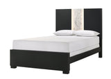 Rangley Black Modern Contemporary Solid Wood Marble 5-Drawers Chest - Ella Furniture