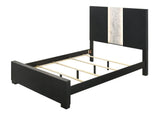 Rangley Black Modern Contemporary Solid Wood Marble 5-Drawers Chest - Ella Furniture