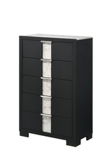 Rangley Black LED Panel Queen Bed front view