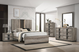 Rangley gray dresser and mirror contemporary style