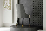 Rani Grey Dining Chair angled side view