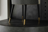 Rani Grey Dining Chair solid wood leg detail