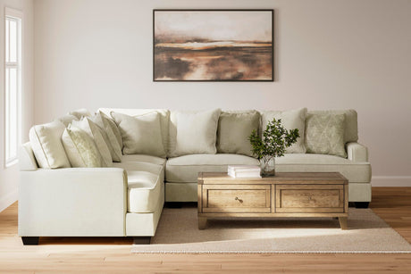 Rawcliffe Parchment Chenille 3-Piece Sectional - image 1