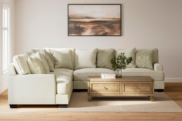 Rawcliffe Parchment Chenille 3-Piece Sectional - image 1