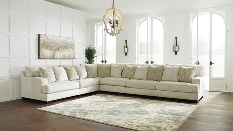 Rawcliffe Parchment Chenille 4-Piece Sectional - image 1