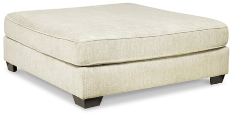 Close-up detail of Rawcliffe Parchment sectional fabric and cushions