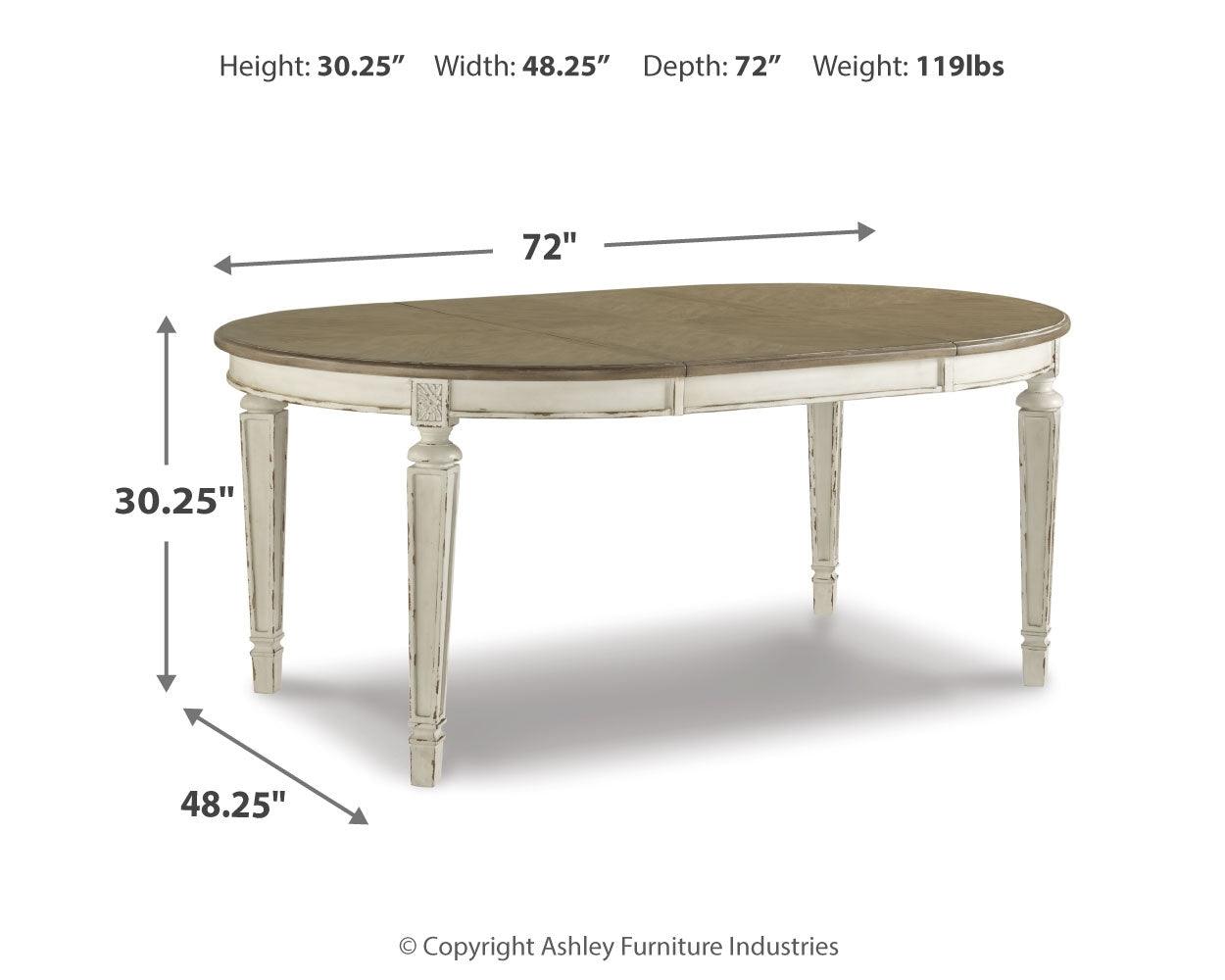 Dining set detail from side showing table legs