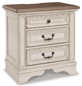 Another main angle of Realyn Chipped White bedroom set