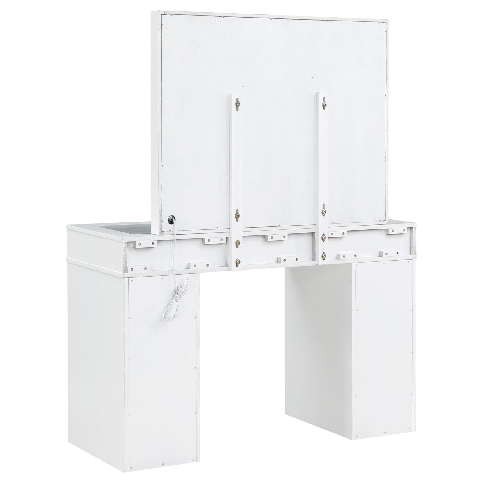 Crystal hardware detail on vanity drawer