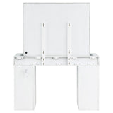 Vanity and mirror set assembled in modern bedroom