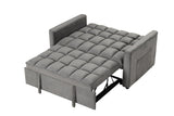Side angle of Relax gray sleeper sofa