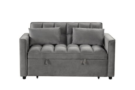 Relax gray sleeper sofa front view