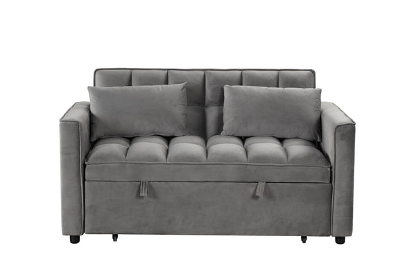 Relax gray sleeper sofa front view