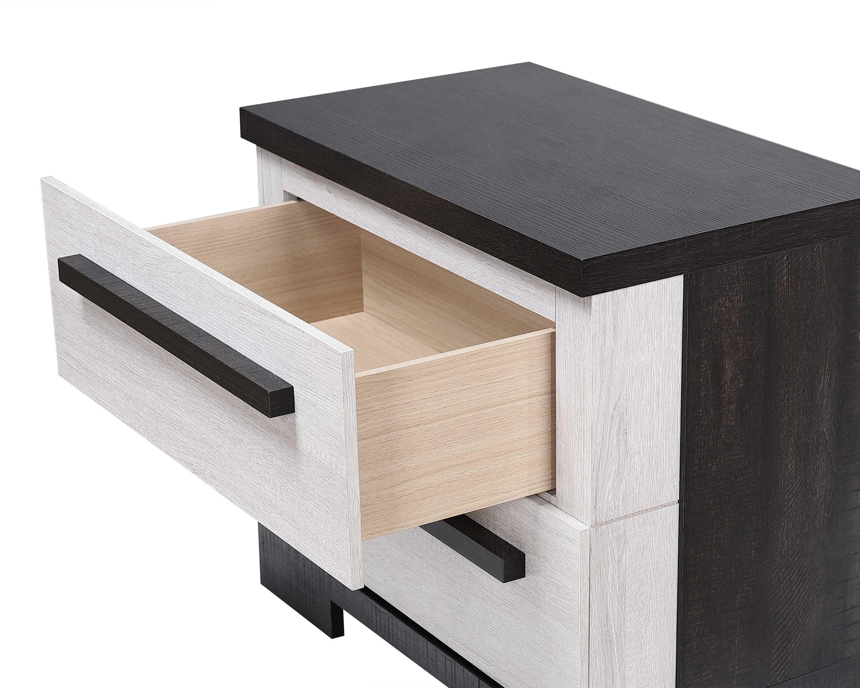 Drawer interiors of Remington Chalk Ebony Chest