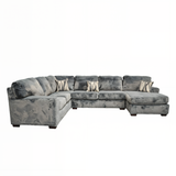 Austin Charcoal Furby Sectional sofa side view