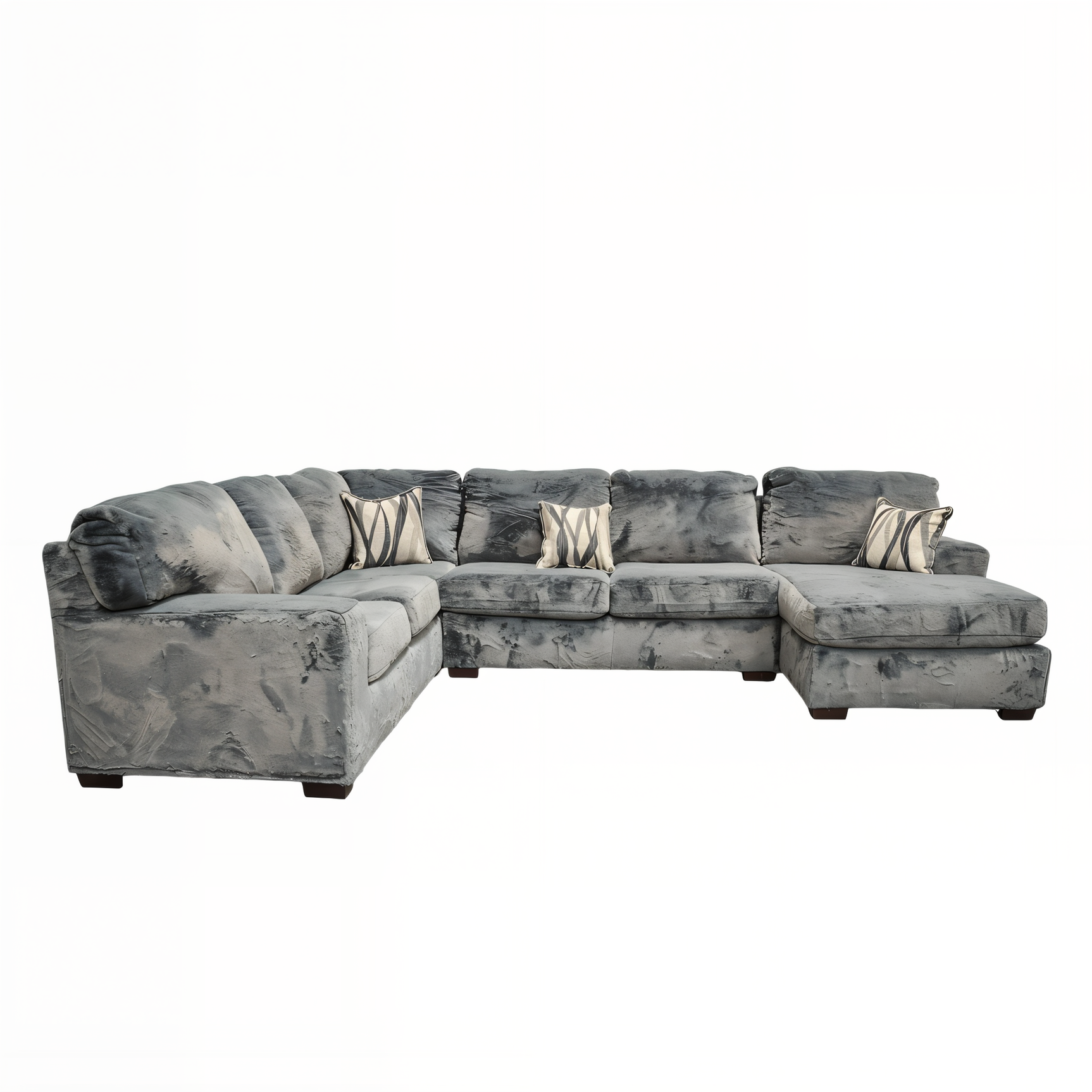 Austin Charcoal Furby Sectional sofa side view