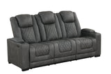 Rima Dark Grey Air Leather Reclining 3-Piece Living Room Set view 6