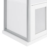 Risley bar closed doors with LED light accents