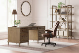 Roanhowe 68 inch brown oak home office desk assembly hardware