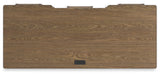 Roanhowe 68 inch brown oak home office desk with chair