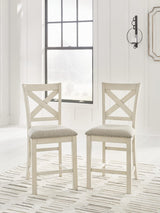Robbinsdale Antique White Counter Height Barstool from Decor Furniture
