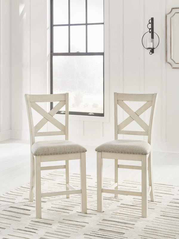 Robbinsdale Antique White Counter Height Barstool from Decor Furniture