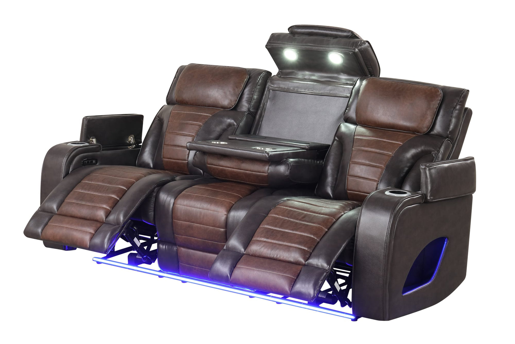 Robin Brown Air Leather Reclining 3-Piece Living Room Set view 8