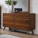 Robyn dark walnut bed front angle